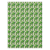 Witte Gardenia's en Jade Groene Bladeren Tafelkleed (Voorkant)