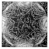 Witte Garen Keramische Tegel Tegeltje (Voorkant)