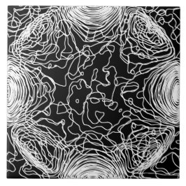 Witte Garen Keramische Tegel Tegeltje