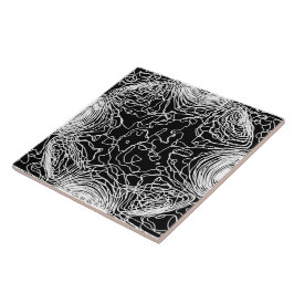 Witte Garen Keramische Tegel Tegeltje