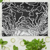 Witte garen keukenhanddoeken (Gevouwen)