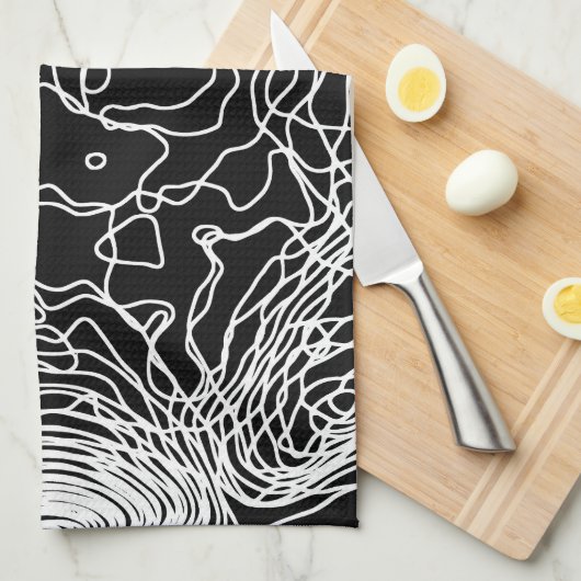 Witte garen keukenhanddoeken (Quarter Fold)