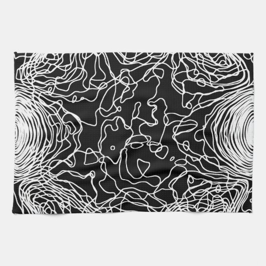 Witte garen keukenhanddoeken (Horizontaal)