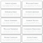 Witte Gast Adresetiketten BESTEL 6" of 8"! Sticker (Voorkant)