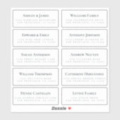 Witte Gast Adresetiketten BESTEL 6" of 8"! Sticker (Vel)