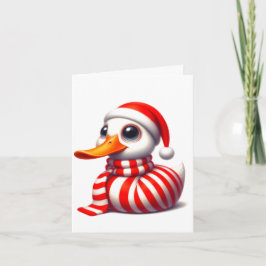Witte geanimeerde eendenkerst Kaart