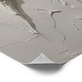 Witte gebeeldhouwde gipsstructuur Abstract Minimaa Poster (Hoek)