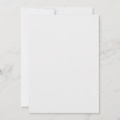 Witte Geblinde Bloemige Trouwuitnodiging Kaart (Achterkant)