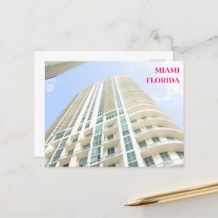 Witte gebouwen blauwe lucht Miami Florida reizen Feestdagenkaart