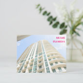 Witte gebouwen blauwe lucht Miami Florida reizen Feestdagenkaart (Staand voorkant)