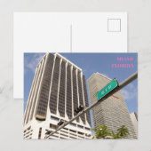 Witte gebouwen palmbomen Miami Florida reizen Briefkaart (Voorkant / Achterkant)
