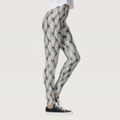 Witte gebreide woltextuur, close-up foto. leggings (Rechts)