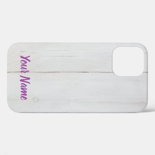 Witte gebruikte  houtstructuur als achtergrond Case-Mate iPhone case (Achterkant (horizontaal))