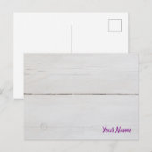 Witte gebruikte  houtstructuur als achtergrond feestdagenkaart (Voorkant / Achterkant)