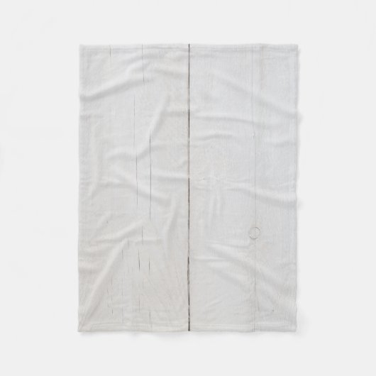 Witte gebruikte  houtstructuur als achtergrond fleece deken (Voorkant)