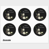 Witte gedicht 2 ronde sticker (Vel)