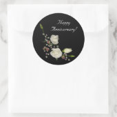 Witte gedicht 2 ronde sticker (Tas)