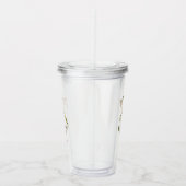 Witte geduroteerde mousserende audubon-vogels met acryl drinkbeker (Rechts)