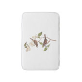 Witte geduroteerde mousserende audubon-vogels met  badmat (Voorkant Verticaal)