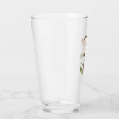 Witte geduroteerde mousserende audubon-vogels met glas (Rechts)