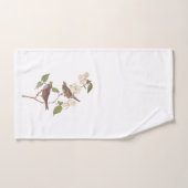 Witte geduroteerde mousserende audubon-vogels met handdoek (Handdoek)