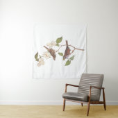 Witte geduroteerde mousserende audubon-vogels met  wandkleed (In situ)