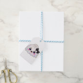 Witte Geest Dumpling Zachte Halloween Zwarte Cadeaulabel (Met Touw)