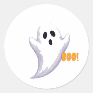 Witte Geest Halloween Stickers Schattige Spookac