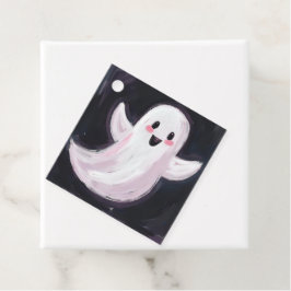 Witte Geest Schattige Halloween Feestje Bedankjes Labels