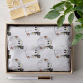 Witte Geesten en Zwarte Katten Witte Halloween Tissuepapier (Geschenk)