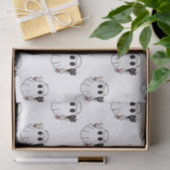 Witte Geesten en Zwarte Katten Witte Halloween Tissuepapier (Geschenk)