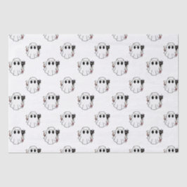 Witte Geesten en Zwarte Katten Witte Halloween Tissuepapier