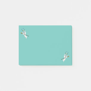 Witte geesten Goofy Faces Aqua Top Hat Black canes Post-it® Notes