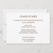 Witte Gefeliciteerd Afstuderen Afstuderen Ballon Kaart (Achterkant)