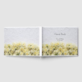 Witte gegaufreerd met gele narcissen gastenboek (Volledig)