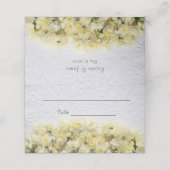 Witte gegaufreerd met narcissen plaatskaartje (Buitenkant ongevouwen)