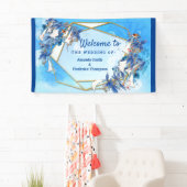 Witte geïllustreerde Waterverf Moonflower Spandoek (Insitu)