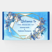 Witte geïllustreerde Waterverf Moonflower Spandoek (Horizontaal)