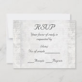 Witte geïnspireerde RSVP-kaart Sjabloon (Voorkant)