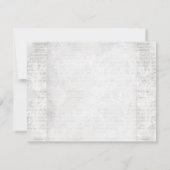 Witte  geïnspireerde RSVP-kaart Sjabloon (Achterkant)