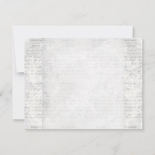 Witte geïnspireerde RSVP-kaart Sjabloon (Achterkant)