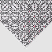 Witte geïsoleerde lace-structuur op zwarte achterg tissuepapier (Detail)