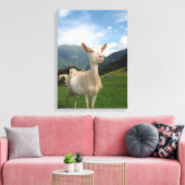 Witte geit canvas afdruk (Insitu (Woonkamer))
