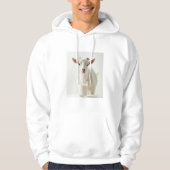 Witte geit drink melk met een rietje sweatshirt (Voorkant)