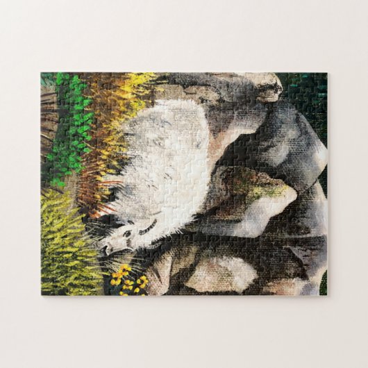 Witte Geit Junior Puzzel (Horizontaal)