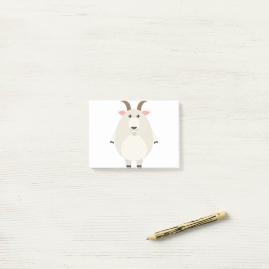 Witte geit post-it® notes (Op bureau)