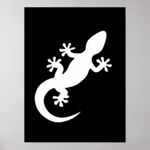 Witte gekko poster