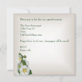  witte gele bloemen crème wit kaart (Achterkant)