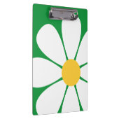 Witte & Gele Daisy Bloem op Kelly Groen Klembord (Rechts)
