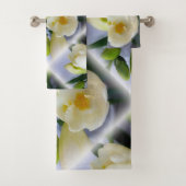 witte gele diepte bad handdoek (Insitu)